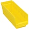 Global Industrial Shelf Storage Bin, Polypropylene, Yellow, 4 in H 184837YL - alternate 1